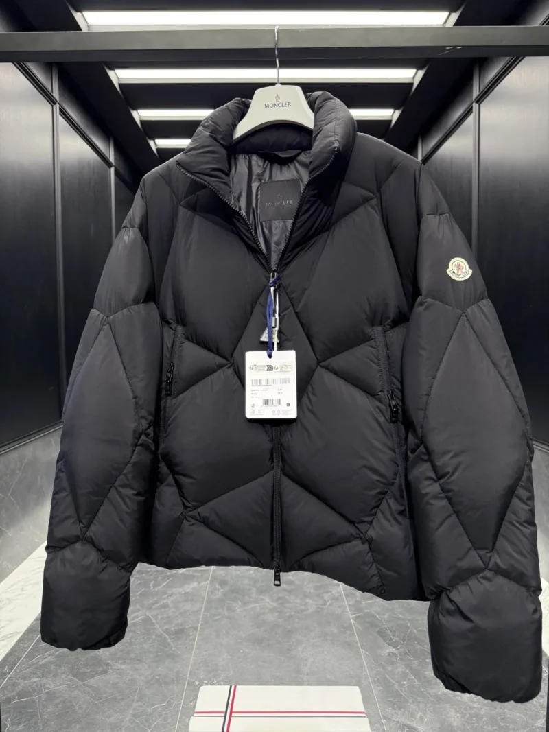Replica Moncler Vardar Down Jacket Black Quilted Reps - RepLuxe