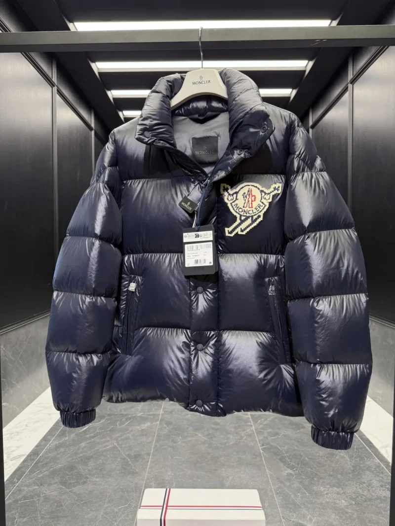 Replica Moncler Leste Down Jacket Blue Short Reps - RepLuxe