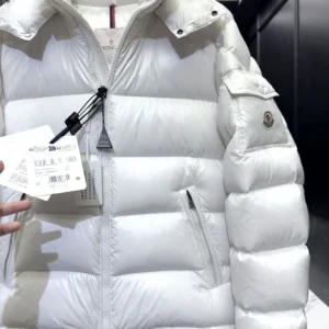 Replica Moncler Maya Down Jacket White Short Reps - RepLuxe