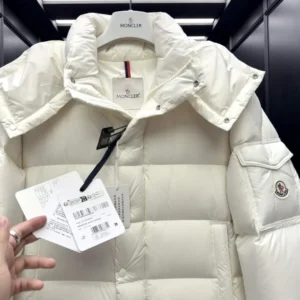 Replica Moncler Maya 70 Down Jacket Cream White Reps - RepLuxe