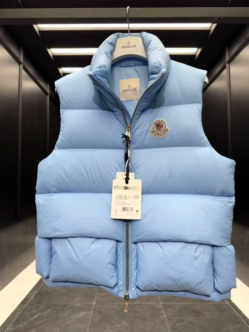 Replica Moncler Christopher Raxxy Down Vest Light Blue Reps - RepLuxe