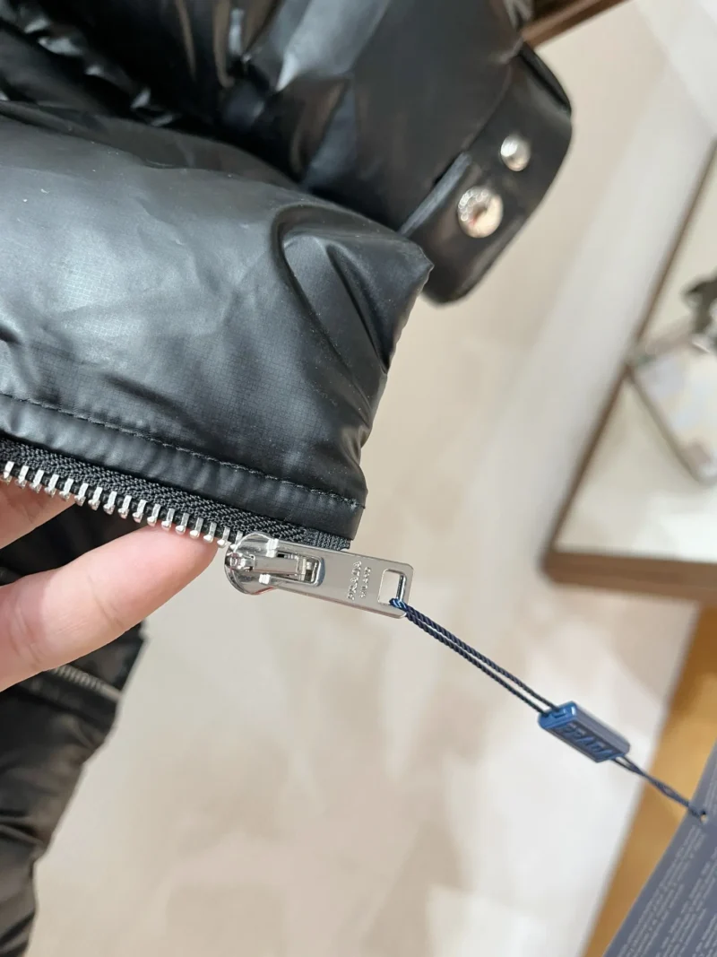 Replica Prada P500 Black Down Jacket Hooded Reps - RepLuxe