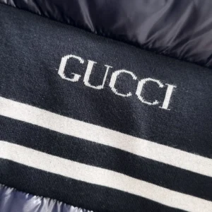 Replica Gucci Longue Saion Down Jacket Navy Blue Reps - RepLuxe