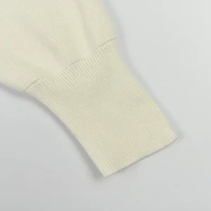 Replica Moncler Knit Down Jacket White Stand Collar Reps - RepLuxe