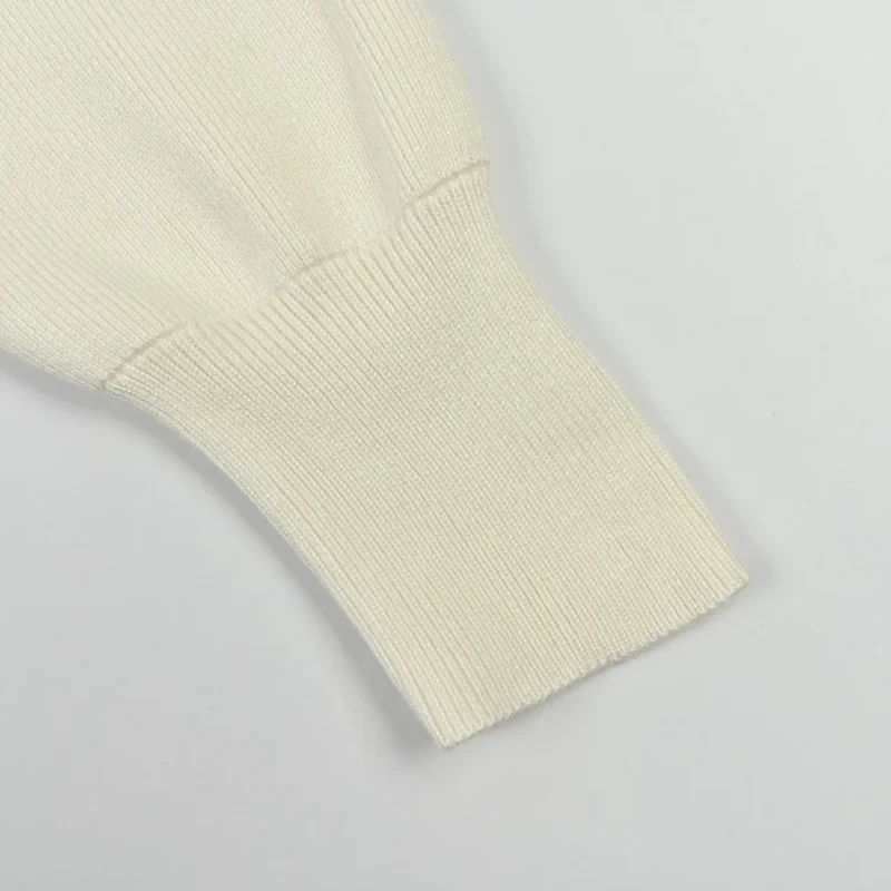 Replica Moncler Knit Down Jacket White Stand Collar Reps - RepLuxe