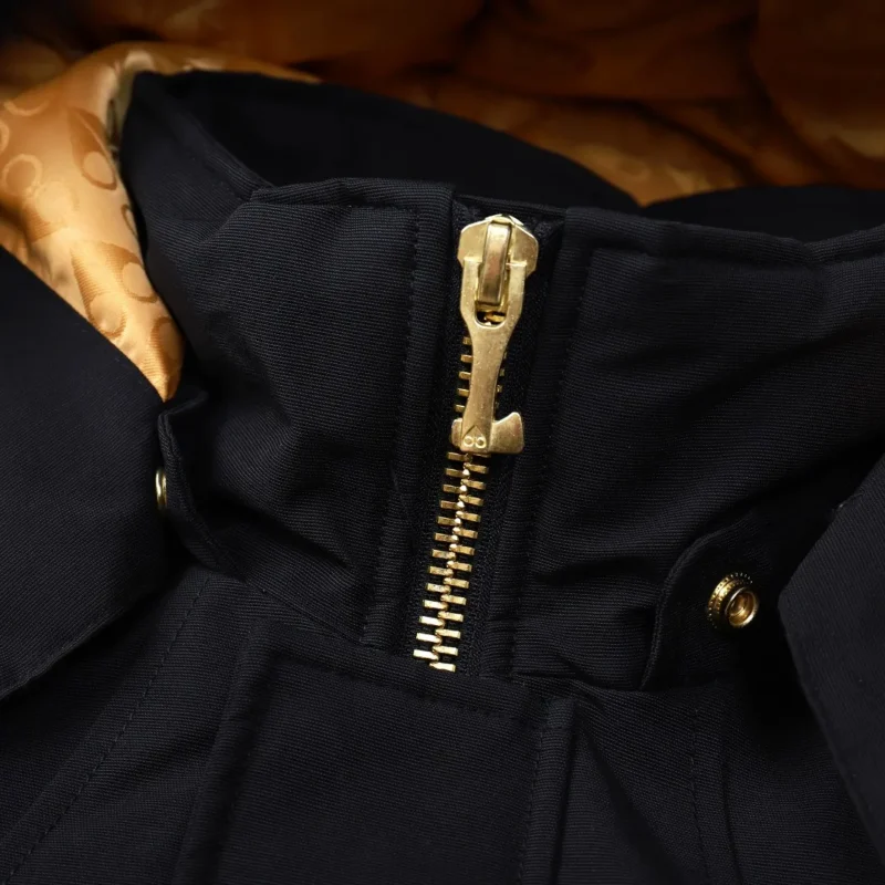Replica Moose Knuckles 01 Gold Scissor Down Jacket Black Reps - RepLuxe