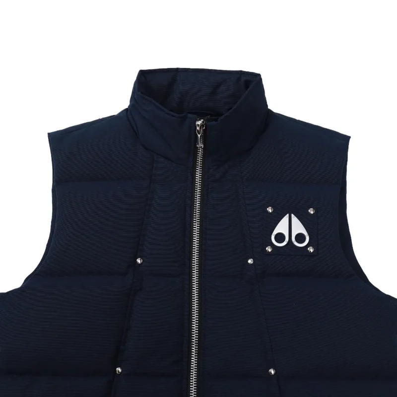 Replica Moose Knuckles Vest Deep Blue Quilted Reps - RepLuxe
