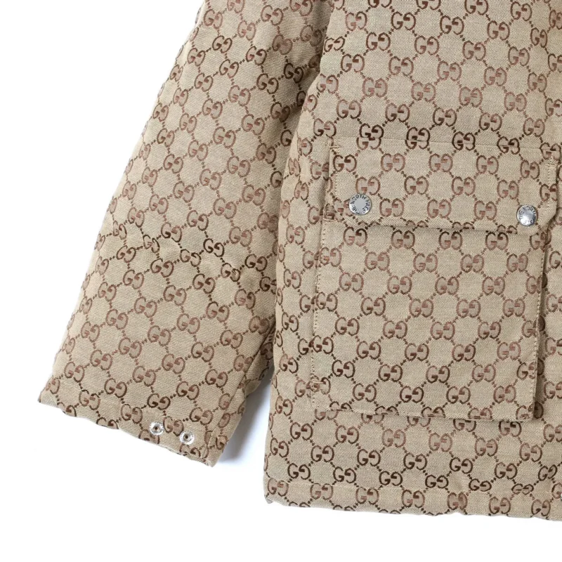 Replica Gucci x The North Face Down Jacket Beige Monogram Reps - RepLuxe