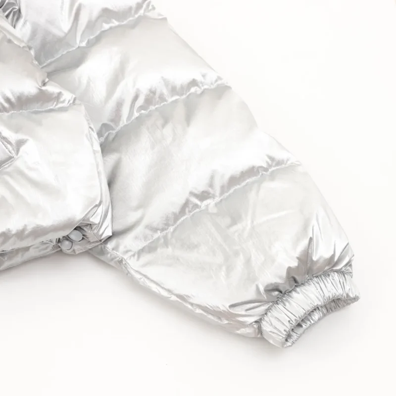 Replica The North Face 86L Down Jacket Silver Cropped Reps - RepLuxe