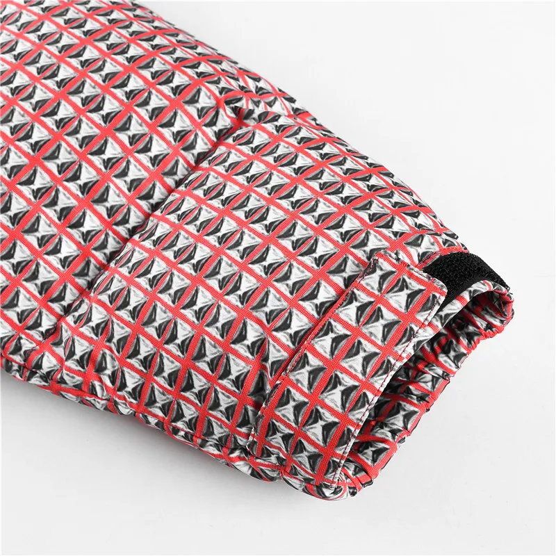 Replica Supreme The North Face Hooded Puffer Red Check Reps - RepLuxe