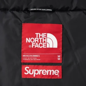 Replica The North Face Supreme TNF 96 Down Jacket Black Houndstooth Reps - RepLuxe