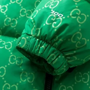 Replica Gucci North Face GG Down Jacket Green Logo Reps - RepLuxe