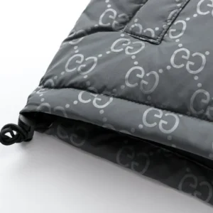 Replica Gucci x The North Face Logo Down Jacket Grey Reps - RepLuxe