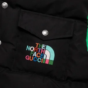 Replica The North Face x Gucci Vest Black Puffer Reps - RepLuxe