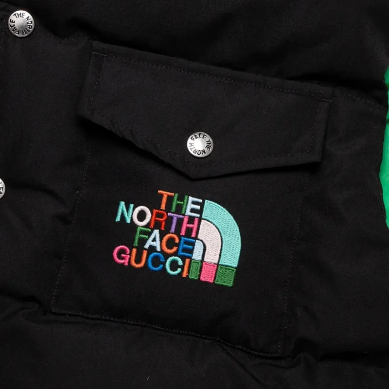 Replica The North Face x Gucci Vest Black Puffer Reps - RepLuxe