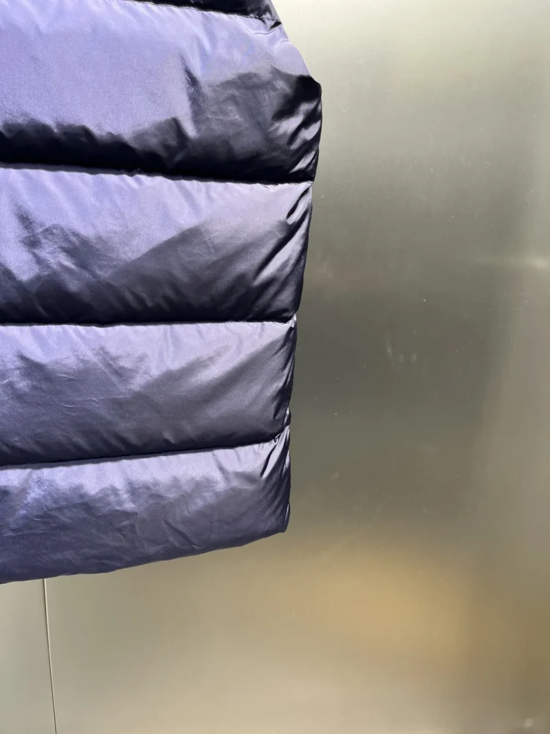Replica Prada Minimalist Down Vest Blue Stand Collar Reps - RepLuxe