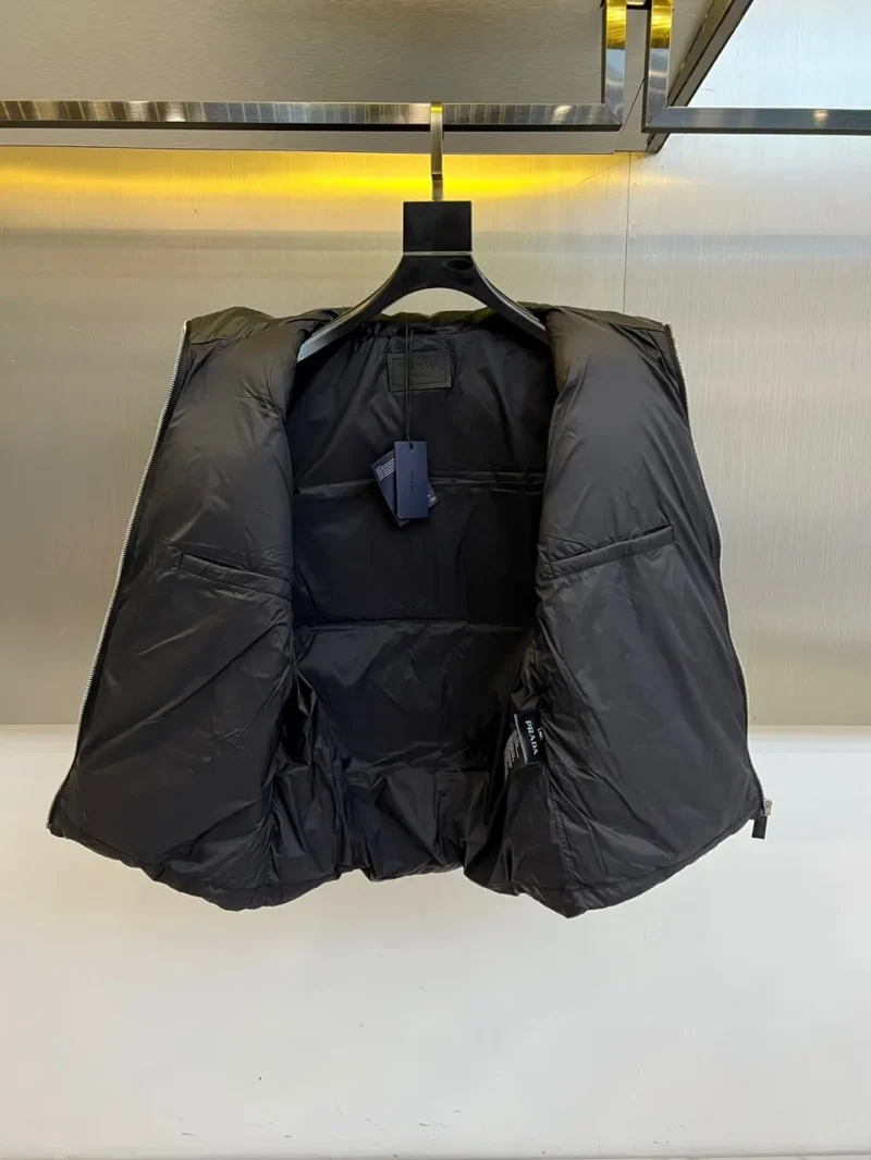 Replica Prada Quilted Down Vest Black Sleeveless Reps - RepLuxe