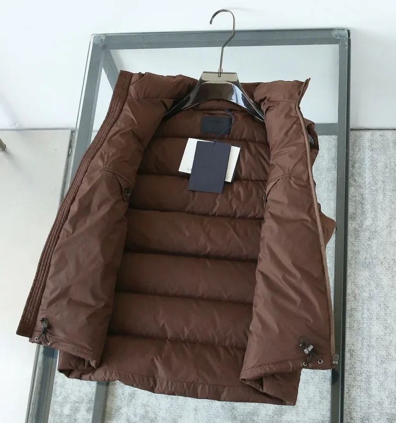 Replica Prada Re-Nylon Down Vest Cocoa Brown Reps - RepLuxe