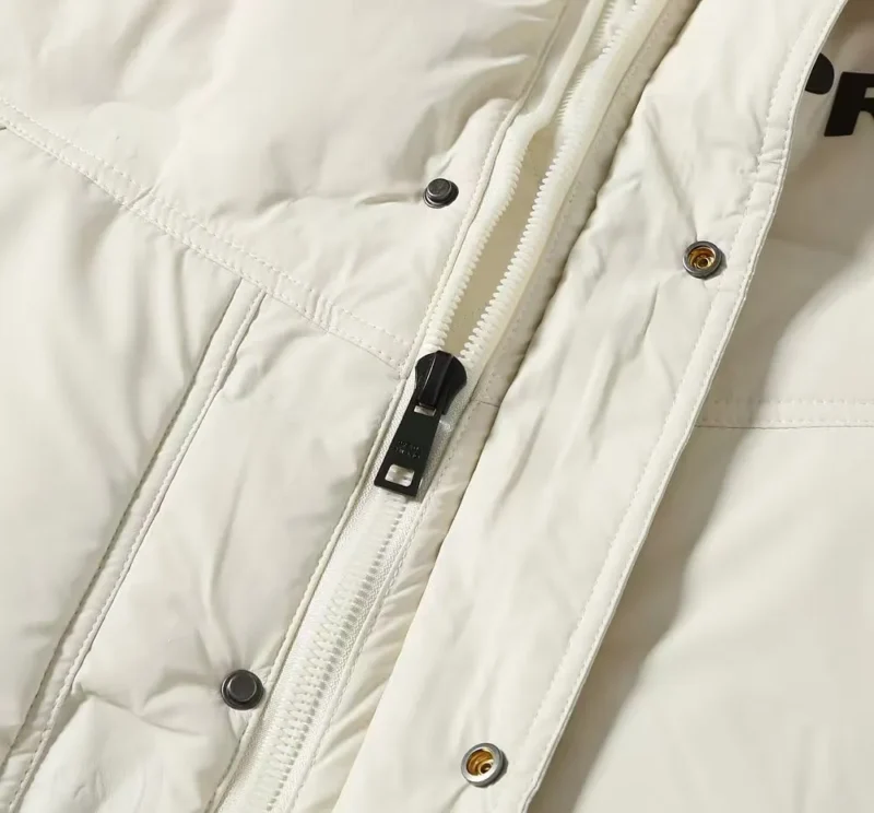 Replica Prada Letter Down Jacket White Unisex Reps - RepLuxe