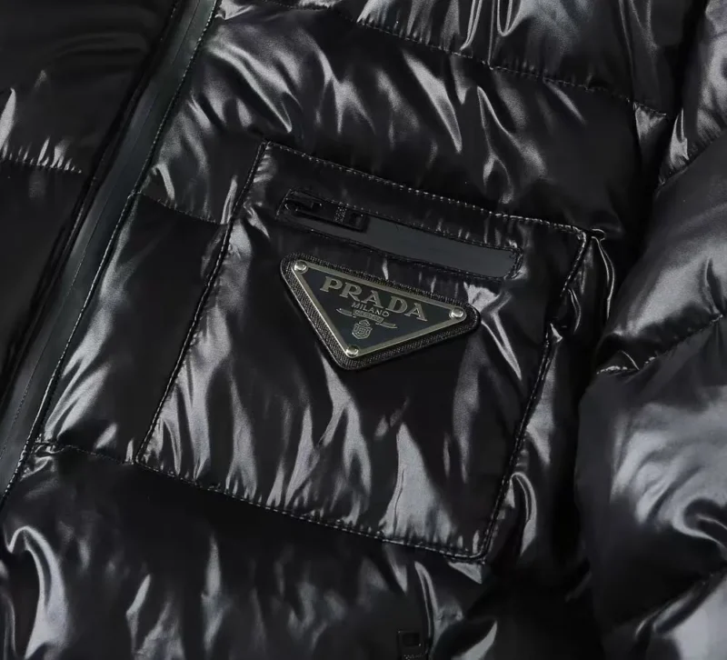 Replica Prada Hooded Down Jacket Black Puffer Reps - RepLuxe