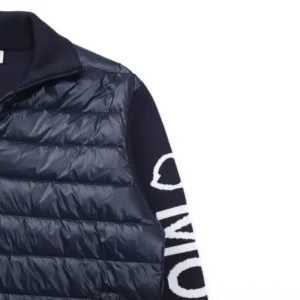 Replica Moncler M29 Knit Down Jacket Navy Blue Reps - RepLuxe