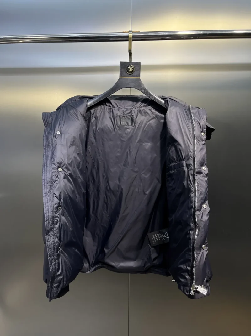 Replica Prada Down Jacket Grey Hooded Style Reps - RepLuxe