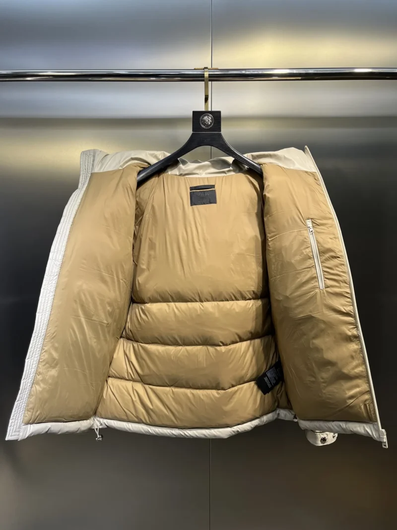 Replica Prada Minimalist Down Jacket Beige Hooded Reps - RepLuxe