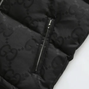 Replica Gucci GG Canvas Hooded Down Vest Black Reps - RepLuxe