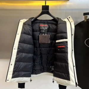 Replica Prada Down Jacket Hooded White Style Reps - RepLuxe