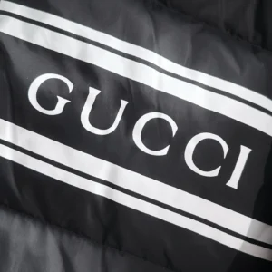 Replica Gucci Longue Saion Down Jacket Black Hooded Reps - RepLuxe