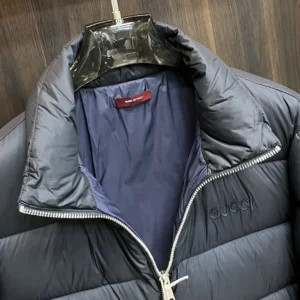 Replica Gucci 2025 Down Jacket Black Stand Collar Reps - RepLuxe