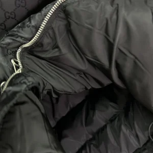 Replica Gucci FW Caban Down Jacket Black Striped Reps - RepLuxe