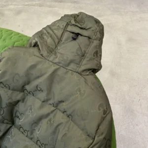Replica Gucci GG Canvas Down Jacket Olive Green Reps - RepLuxe
