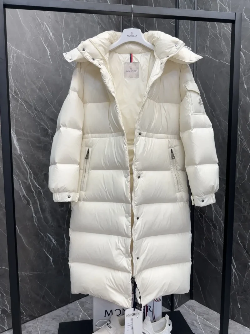 Replica Moncler Cavettaz Down Jacket Ivory Long Reps - RepLuxe