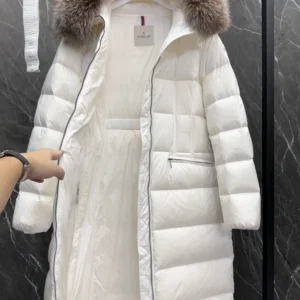 Replica Moncler Boedic Down Jacket White Fur Trim Reps - RepLuxe