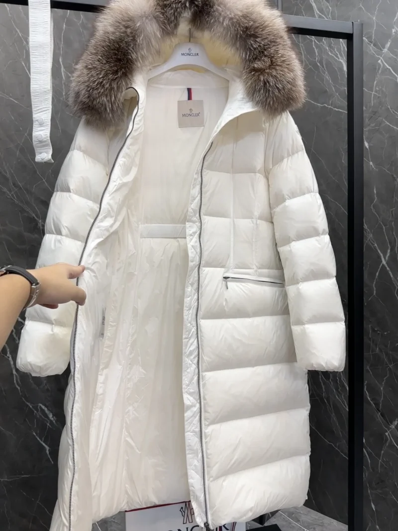 Replica Moncler Boedic Down Jacket White Fur Trim Reps - RepLuxe