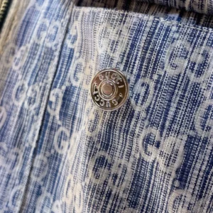 Replica Gucci Jacquard Denim Down Jacket Blue Regular Reps - RepLuxe