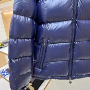 Replica Moncler Maya Down Jacket Navy Blue Hooded Reps - RepLuxe