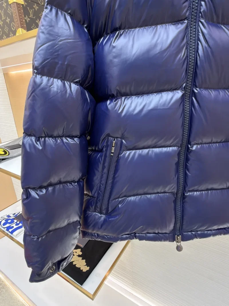 Replica Moncler Maya Down Jacket Navy Blue Hooded Reps - RepLuxe