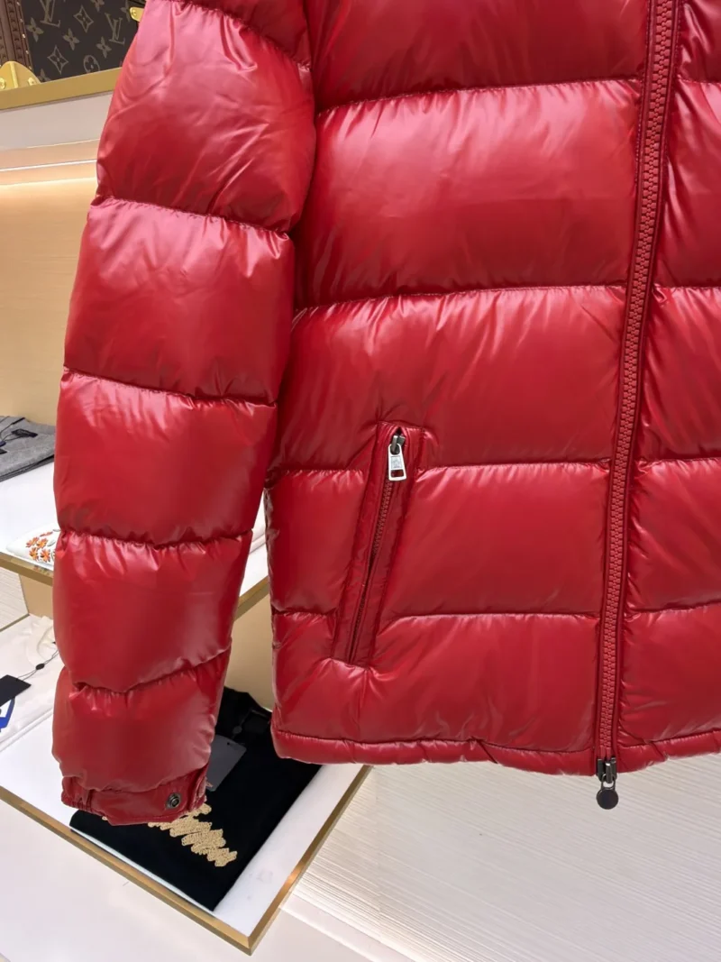 Replica Moncler Maya Down Jacket Red Hooded Reps - RepLuxe