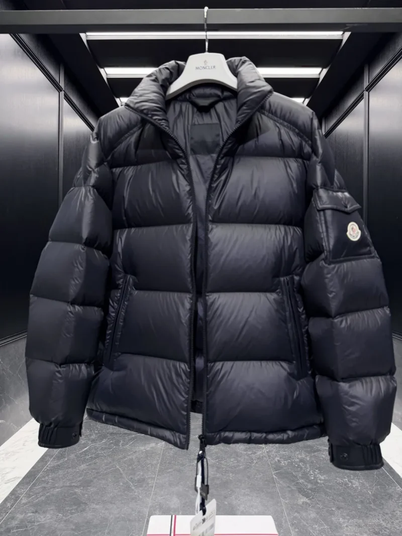 Replica Moncler Levitha Down Jacket Black Short Reps - RepLuxe