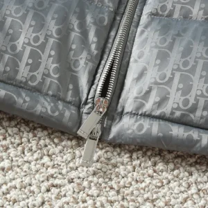 Replica Dior Knit Down Jacket Grey Unisex Style Reps - RepLuxe