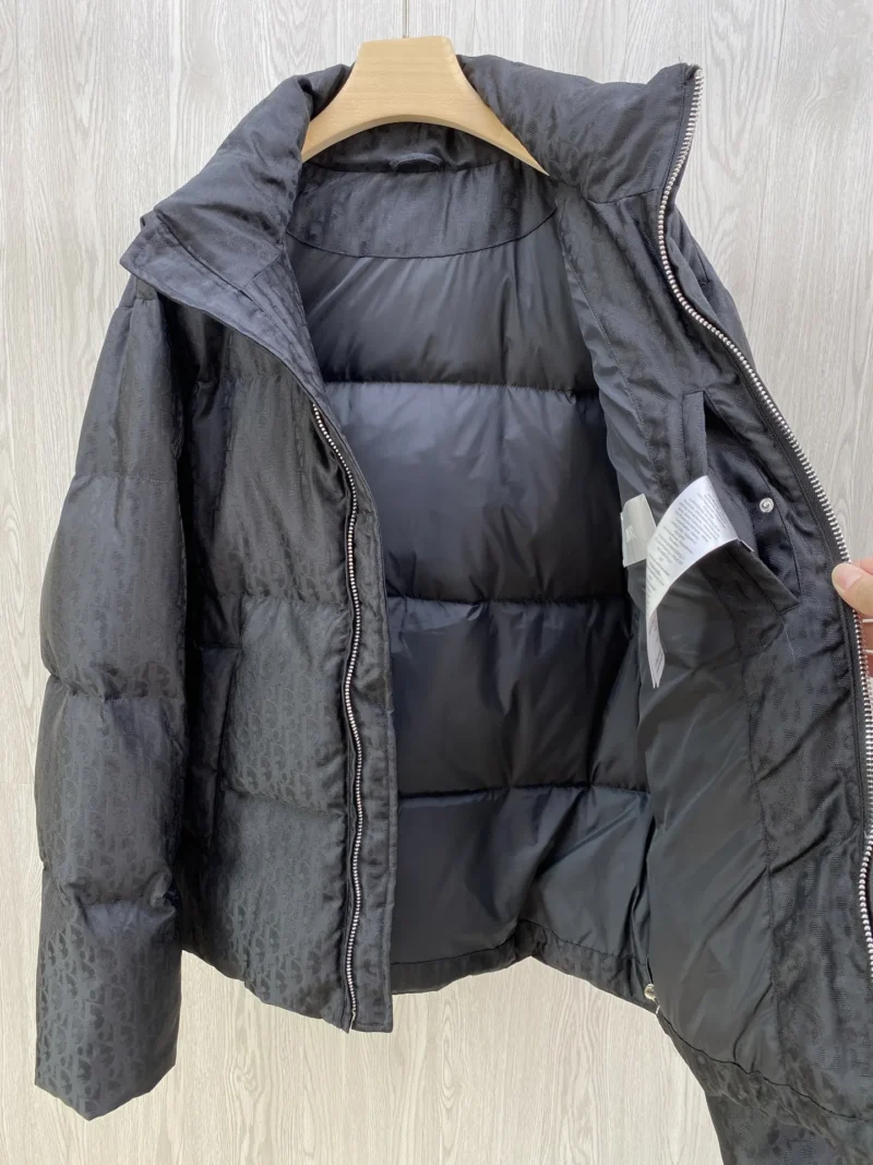 Replica Dior CD Classic Down Jacket Black Oblique Reps - RepLuxe