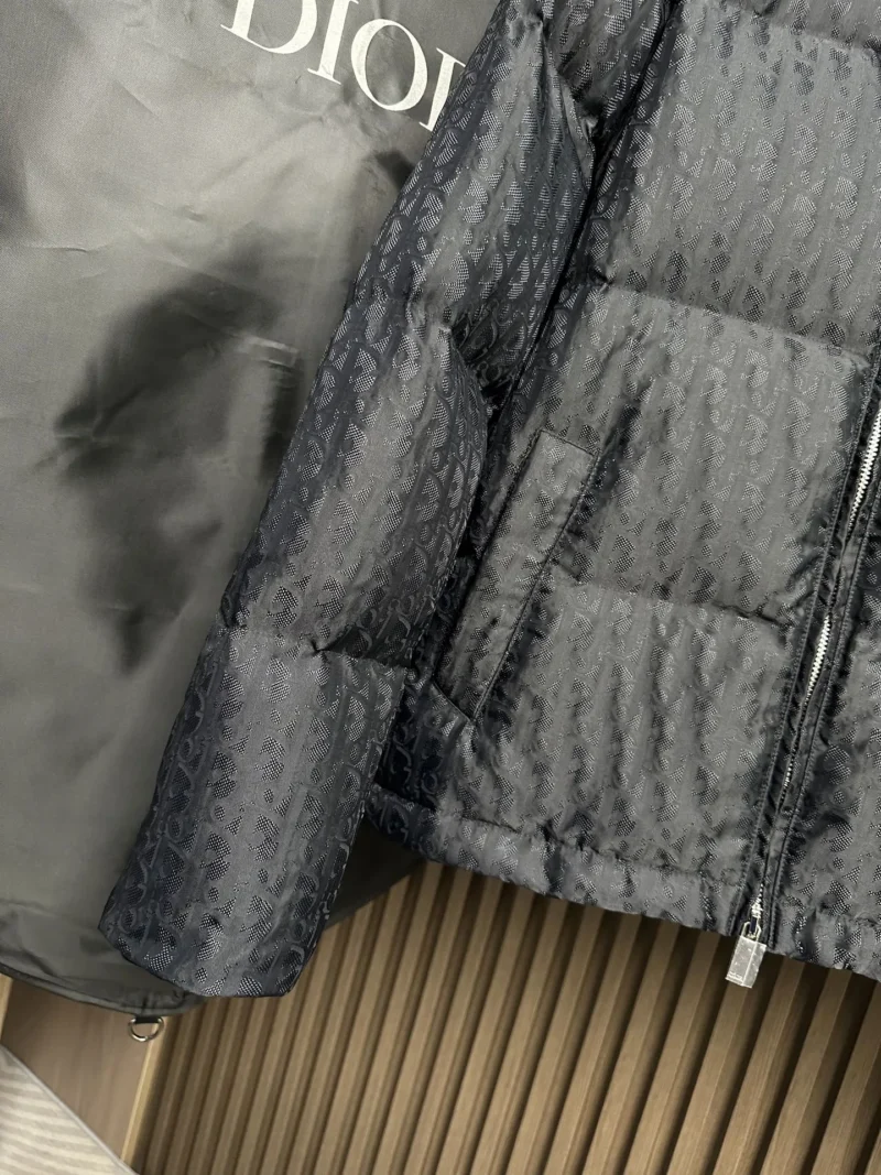 Replica Dior Down Jacket Black Logo Series Reps - RepLuxe