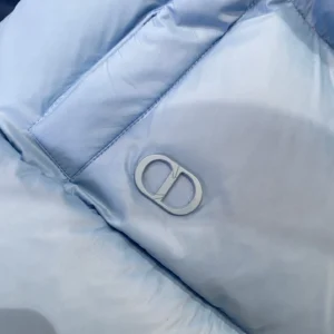 Replica Dior Stand Collar Down Jacket Blue Relaxed Reps - RepLuxe