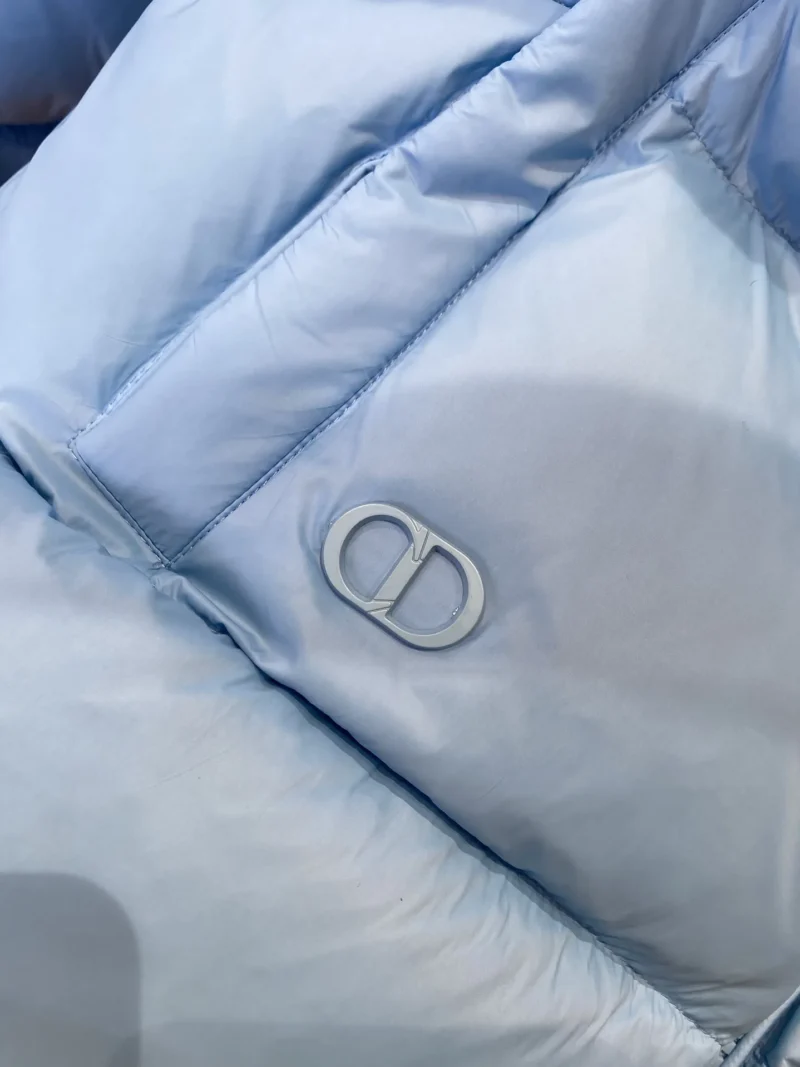 Replica Dior Stand Collar Down Jacket Blue Relaxed Reps - RepLuxe
