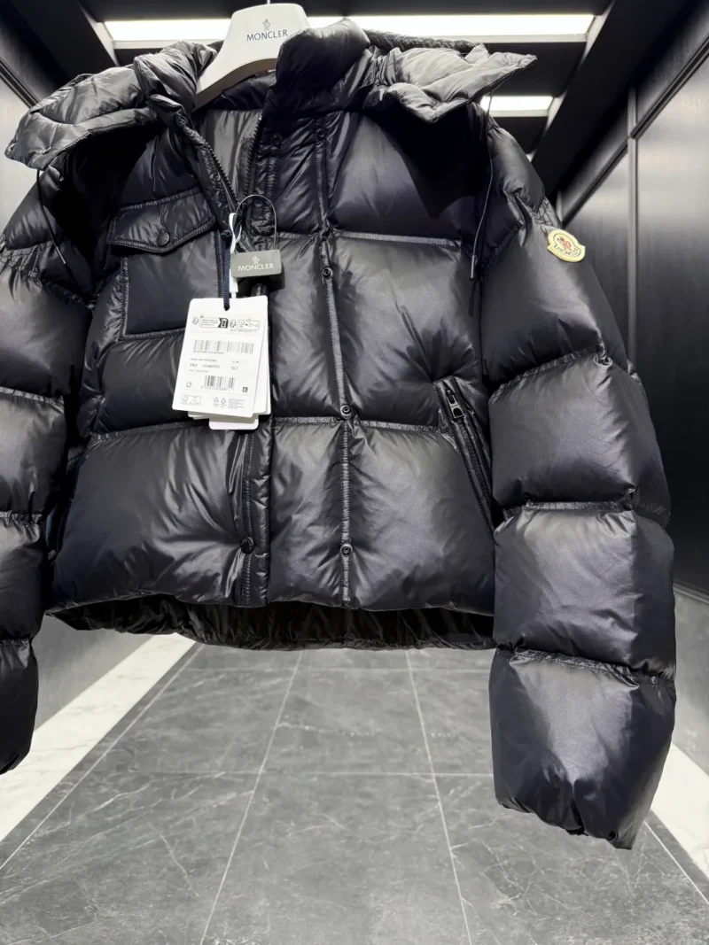 Replica Moncler Erea Short Down Jacket Black Quilted Reps - RepLuxe
