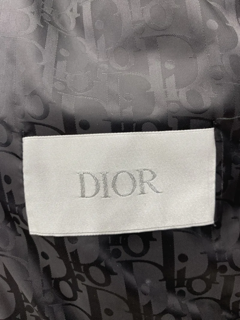 Replica Dior Oblique Down Jacket Black Stand Collar Reps - RepLuxe