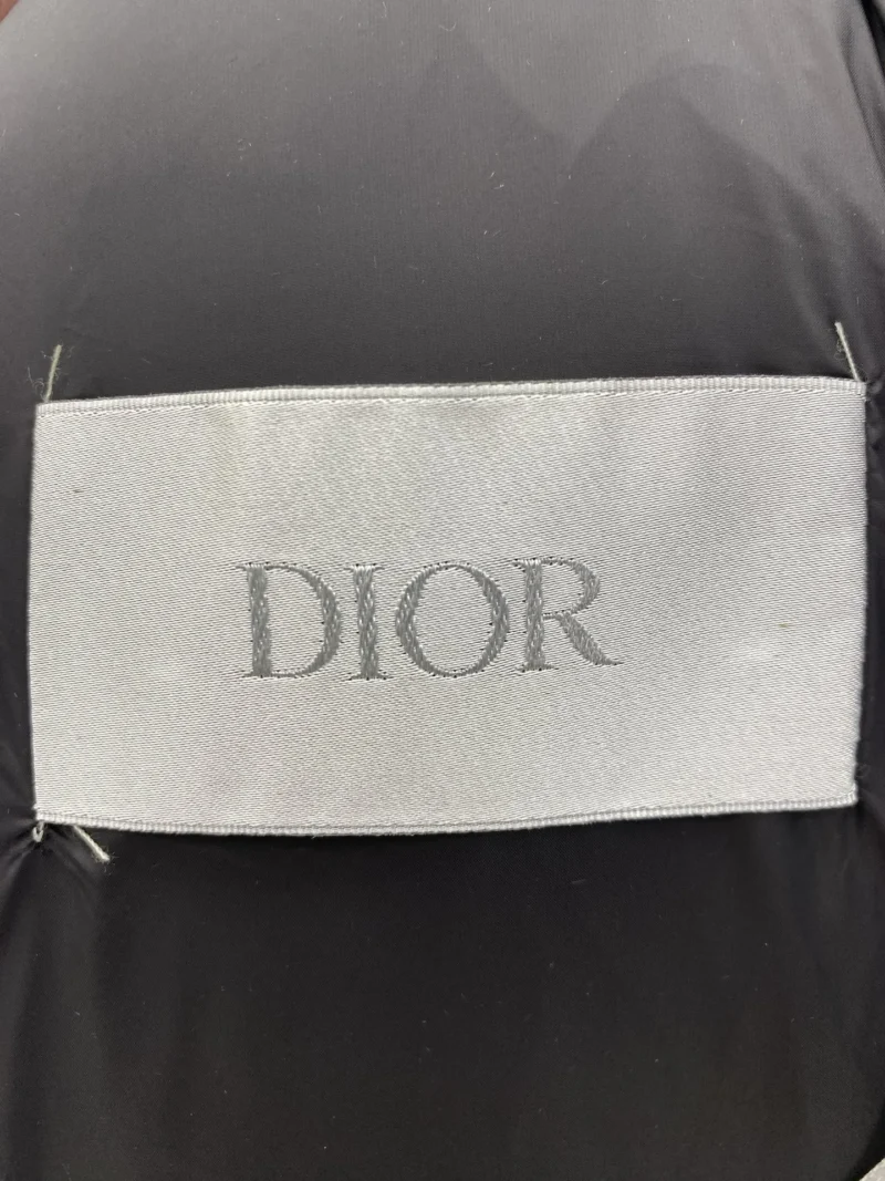 Replica Dior Oblique Down Jacket Black Stand Collar Reps - RepLuxe