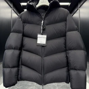 Replica Moncler Forez Down Jacket Black Hooded Reps - RepLuxe